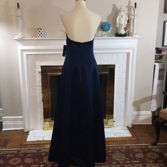 ABS Evening by Allen Schwartz Satin Midnight Blue - Picture 4 of 7